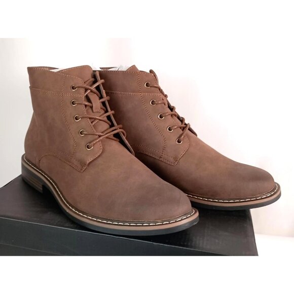 Nick Graham Men’s Riley Brown Lace Up Ankle Boots Size 9 New in Box - Picture 3 of 9